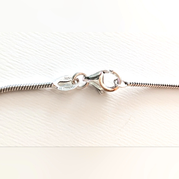 STERLING SILVER BEADS AND TUBES ROUND SNAKE NECKLACE - Picture 2 of 10